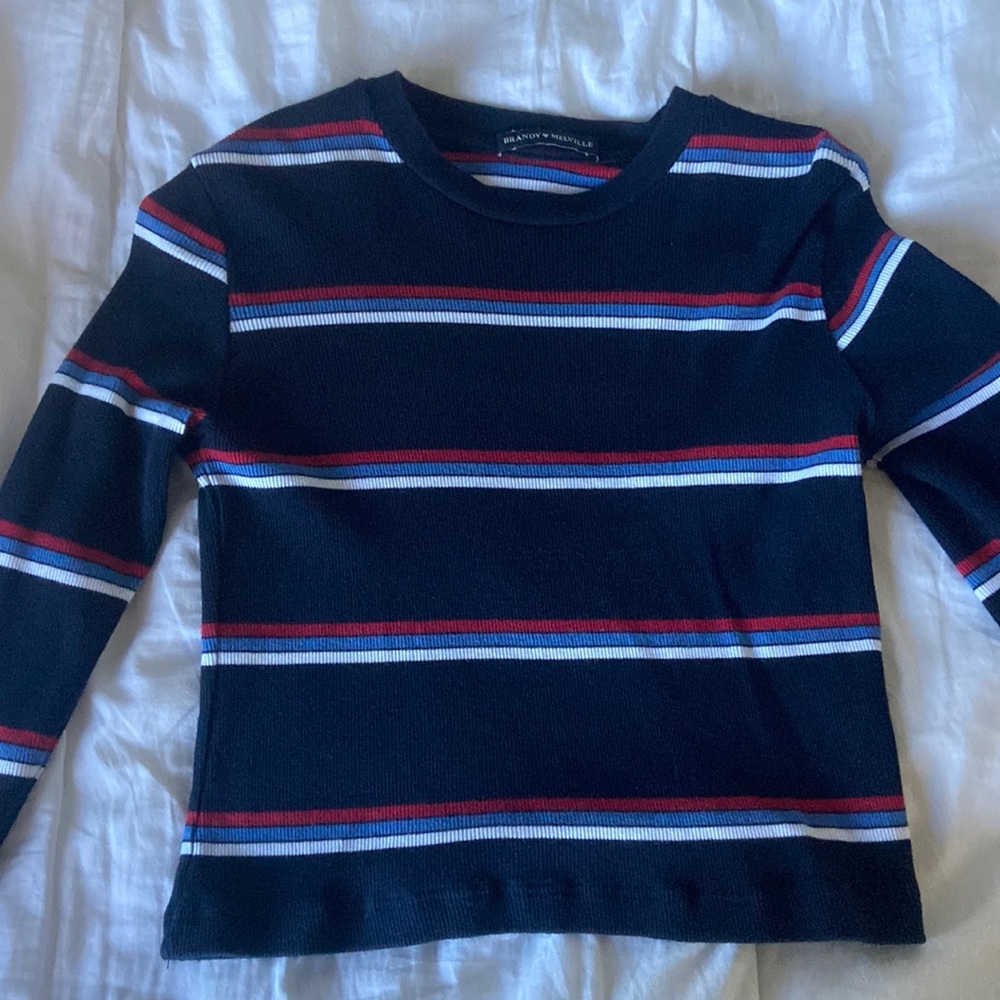 brandy long sleeve striped top
